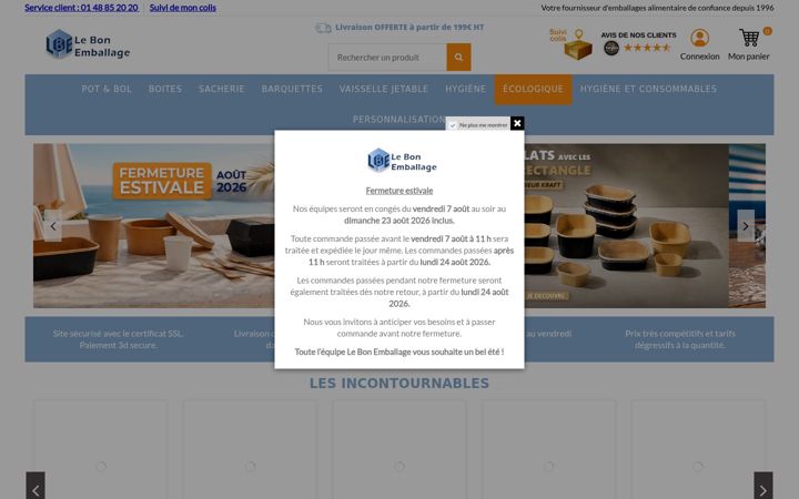Screenshot of lebonemballage.com