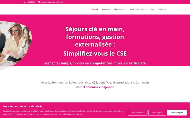 Screenshot of lebonheurenboite.fr