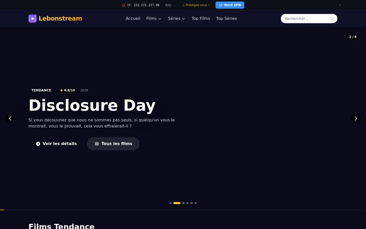 Screenshot of lebonstream.fr