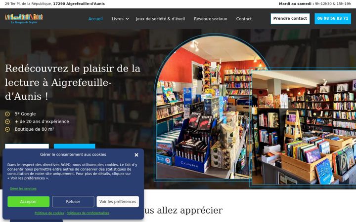 Screenshot of lebouquindesophie.fr