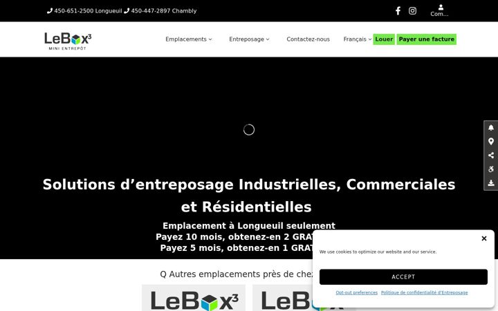 Screenshot of lebox3.com