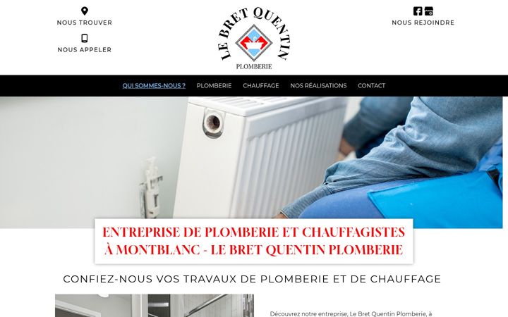 Screenshot of lebretquentinplomberie.fr