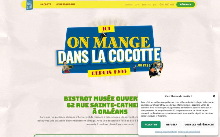 Screenshot of lebrindezinc.fr
