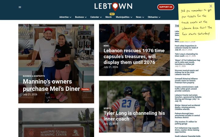 Screenshot of lebtown.com