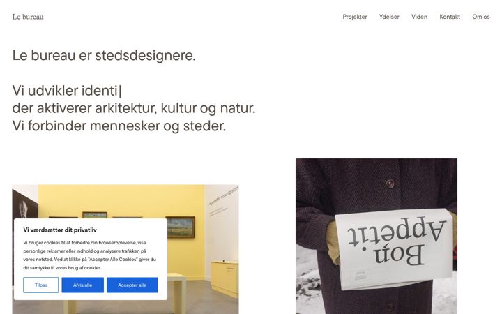 Screenshot of lebureau.dk