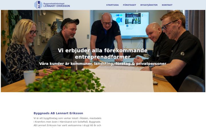 Screenshot of lebygg.com