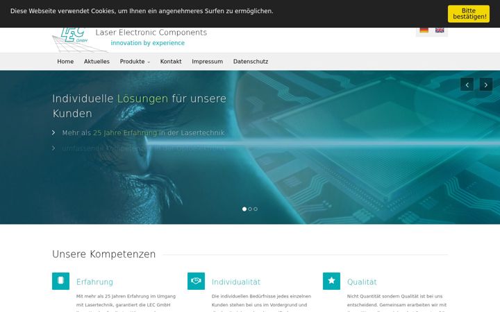 Screenshot of lec-laser.de