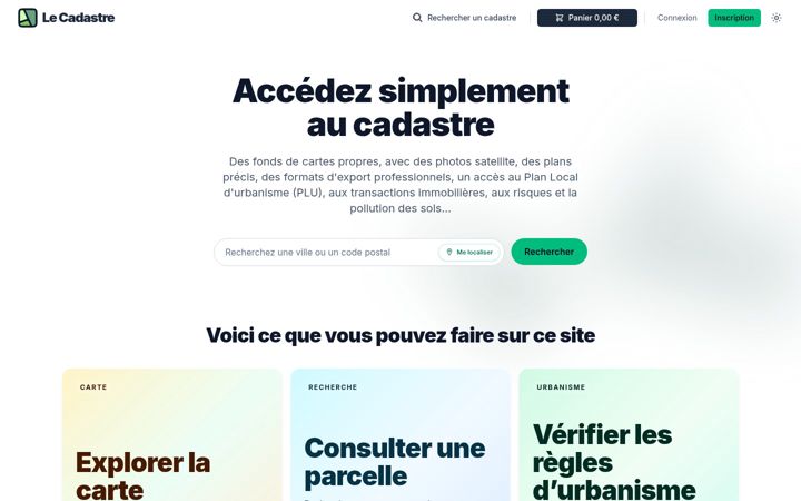 Screenshot of lecadastre.com