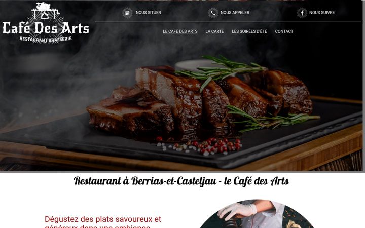 Screenshot of lecafedesartsberrias.fr