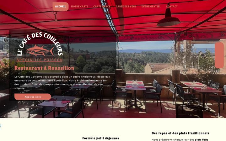 Screenshot of lecafedescouleurs.fr