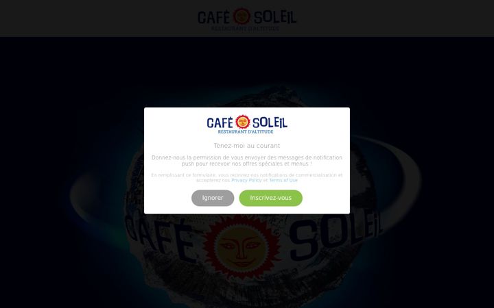Screenshot of lecafesoleil.com