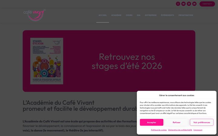 Screenshot of lecafevivant.ch