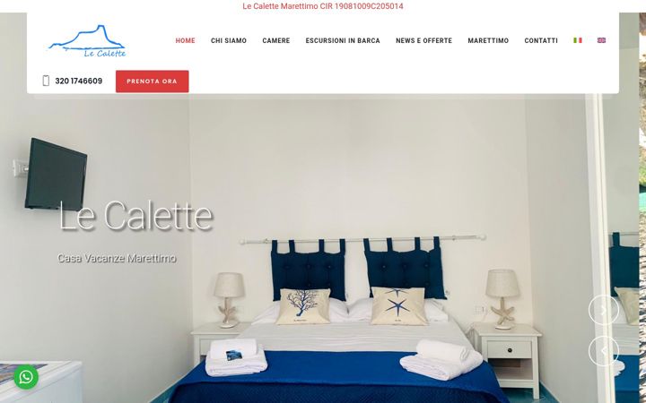 Screenshot of lecalettemarettimo.it