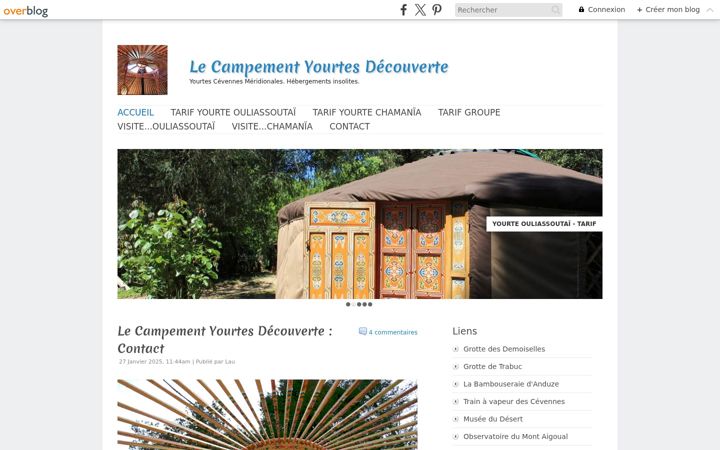 Screenshot of lecampementyourtesdecouverte.com