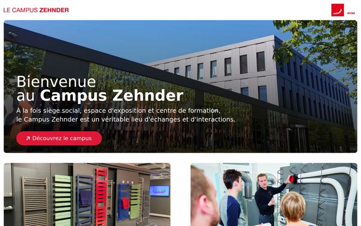 Screenshot of lecampuszehnder.fr