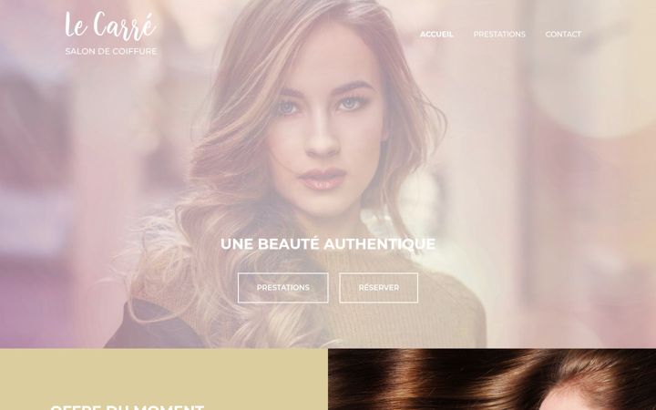 Screenshot of lecarrecoiffure.ch