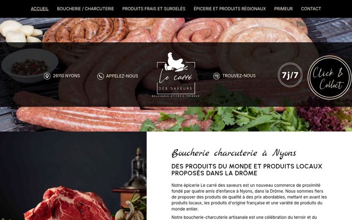 Screenshot of lecarredessaveursnyons.fr