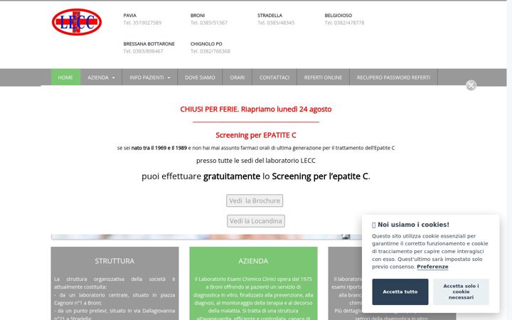 Screenshot of lecc.it