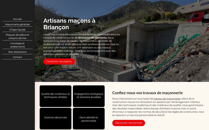 Screenshot of lecca-maconnerie.fr