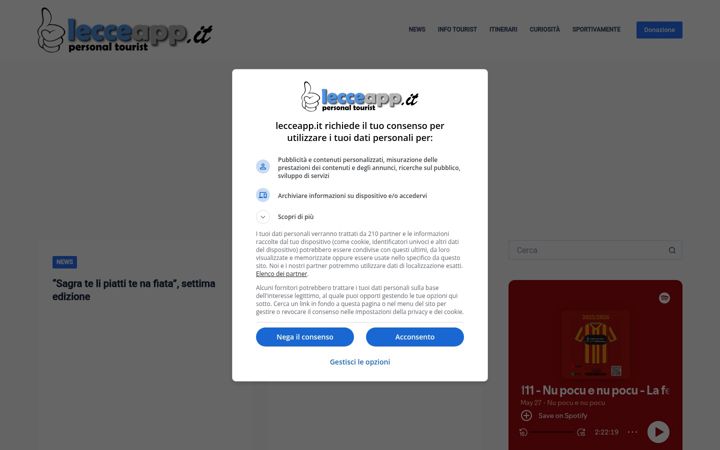 Screenshot of lecceapp.it