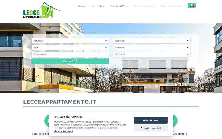Screenshot of lecceappartamento.it