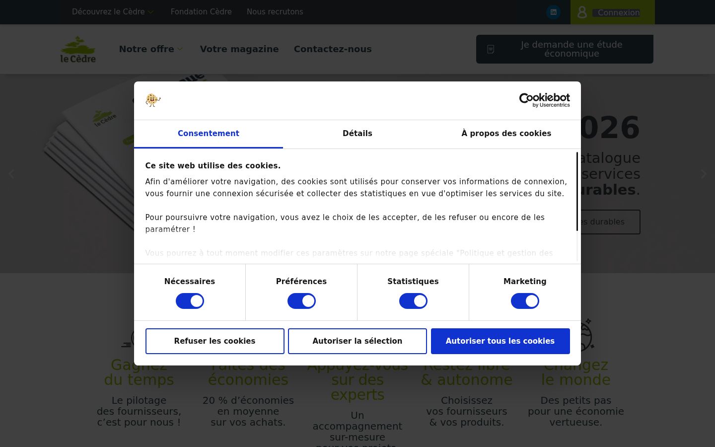 Screenshot of the consent banner shown before any interaction