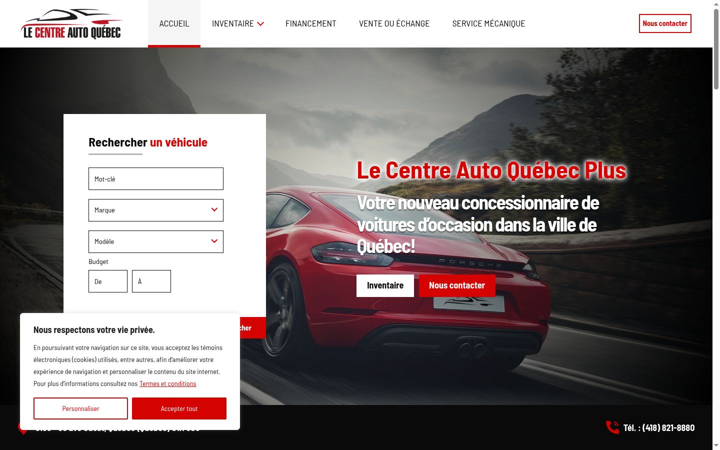 Screenshot del banner di consenso mostrato prima di qualsiasi interazione