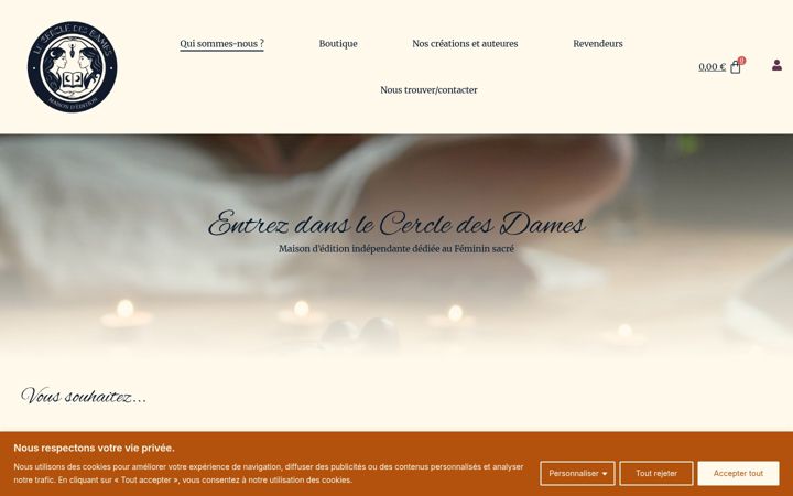 Screenshot of lecercledesdames.com