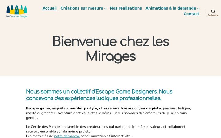 Screenshot of lecercledesmirages.com