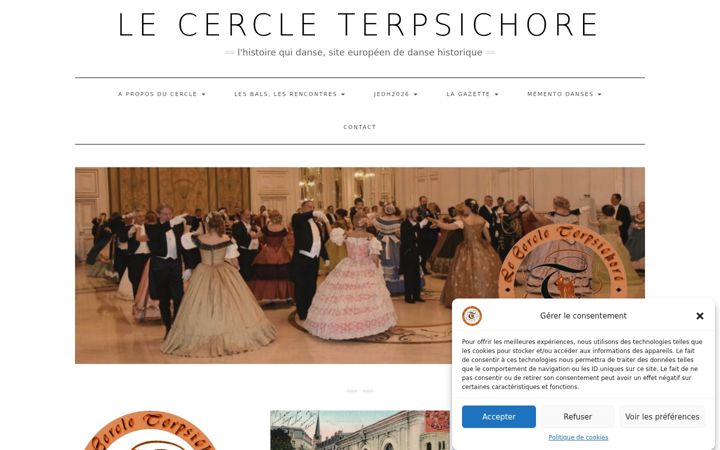Screenshot of lecercleterpsichore.com