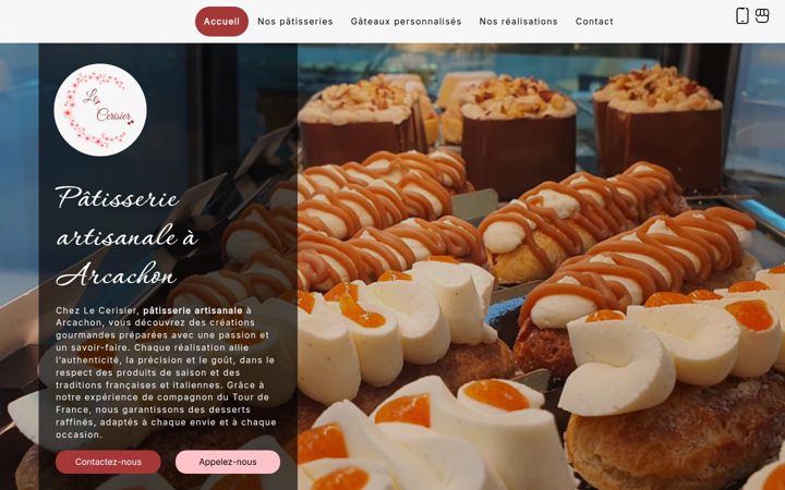 Screenshot of lecerisierpatisserie33.fr