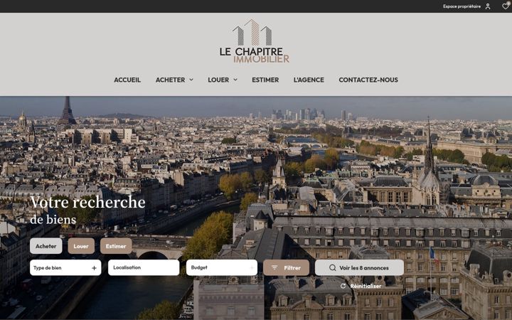 Screenshot of lechapitreimmobilier.com
