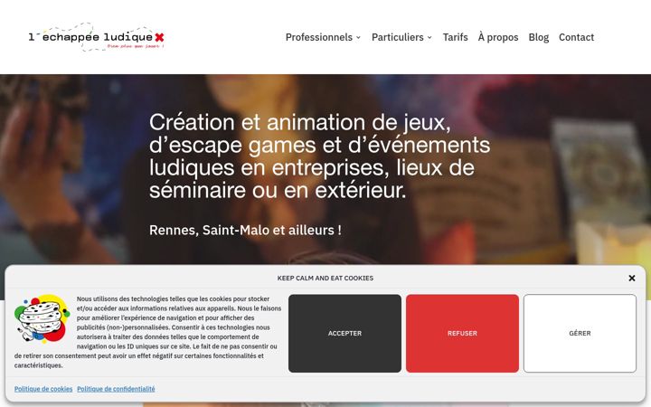 Screenshot of lechappee-ludique.fr