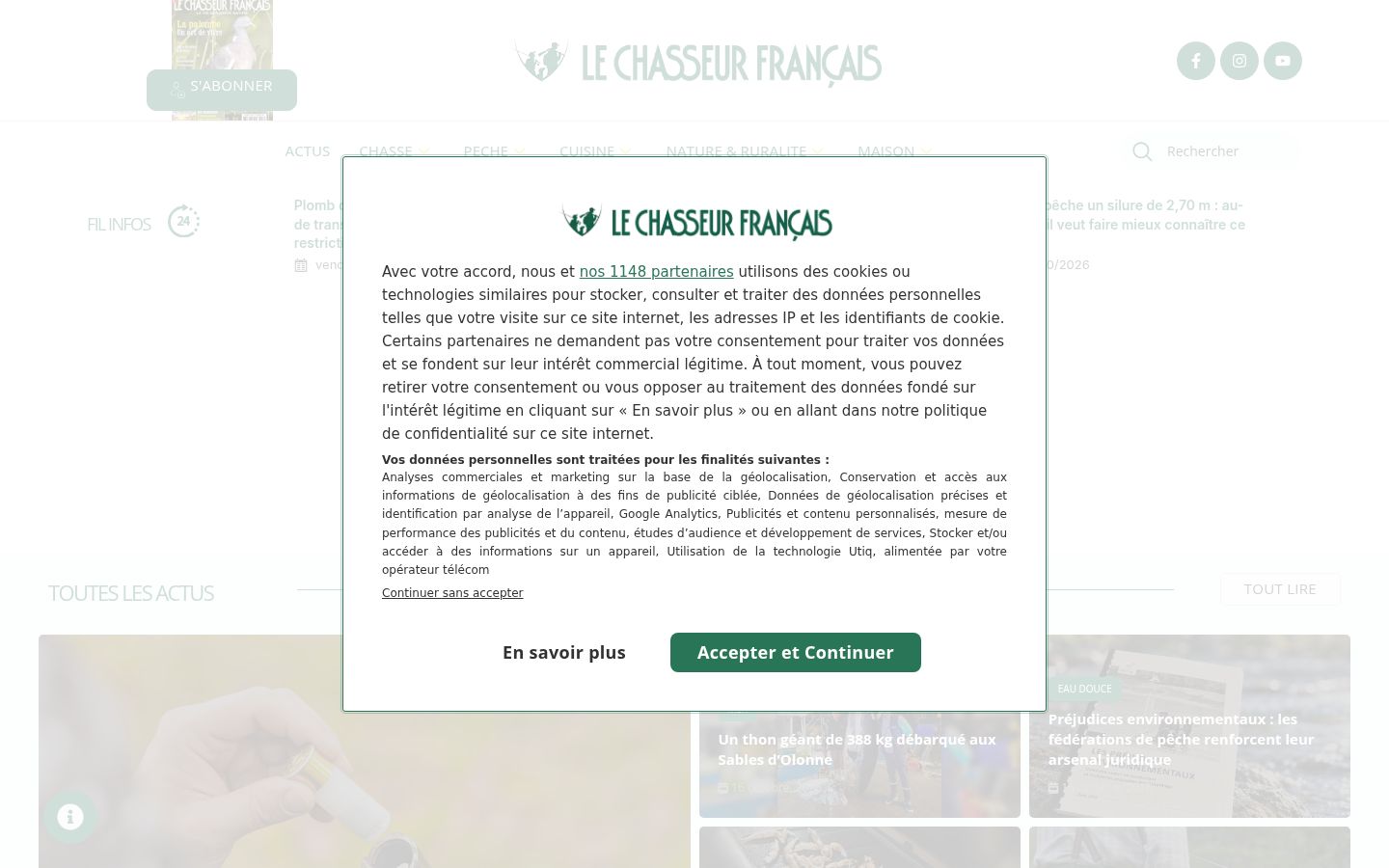 Zrzut ekranu banera zgody wyświetlanego przed jakąkolwiek interakcją