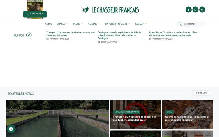 Screenshot of lechasseurfrancais.com