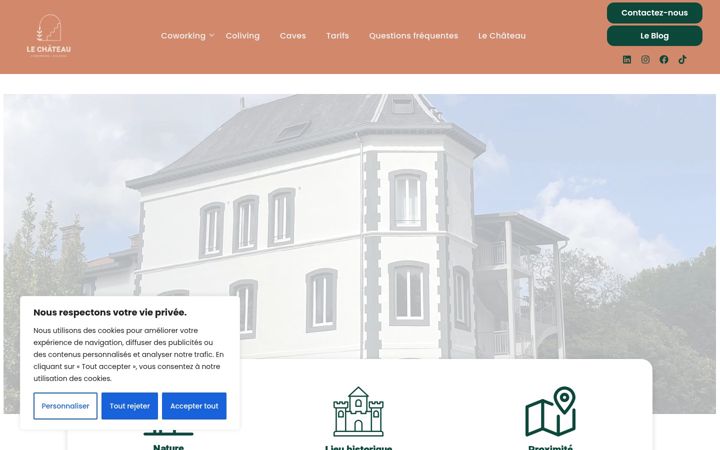 Screenshot of lechateau-bayonne.fr
