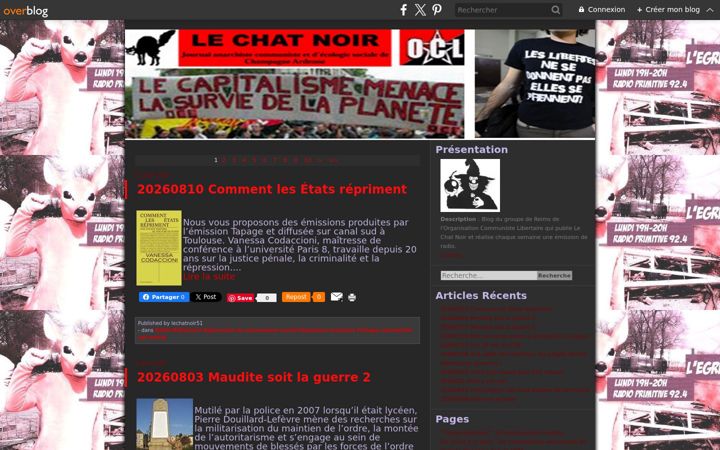 Screenshot of lechatnoir51.fr