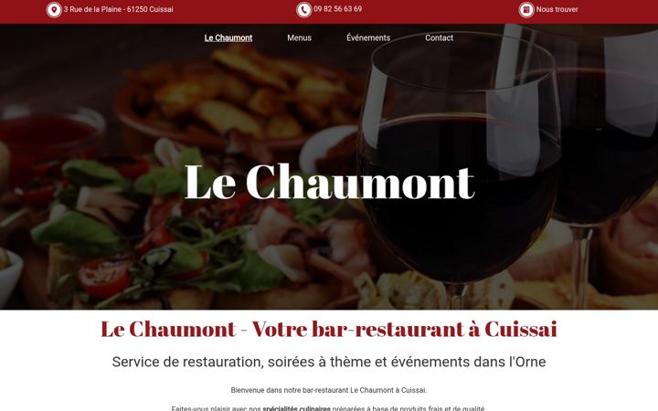 Screenshot of lechaumont-bar-restaurant.fr