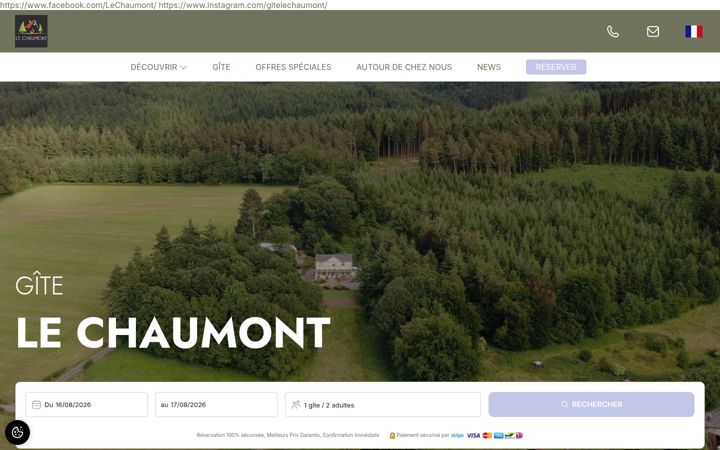 Screenshot of lechaumont.be