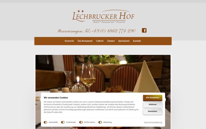 Screenshot of lechbrucker-hof.de