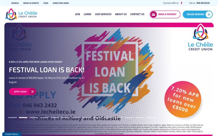 Screenshot of lecheilecu.ie