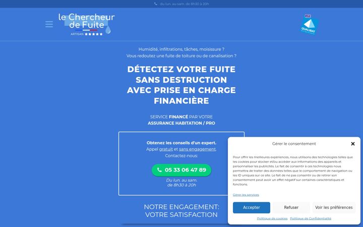 Screenshot of lechercheurdefuite.fr