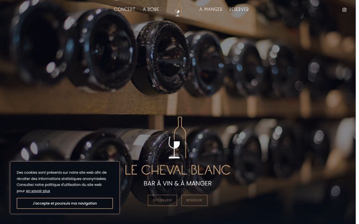 Screenshot of lechevalblancnyon.ch