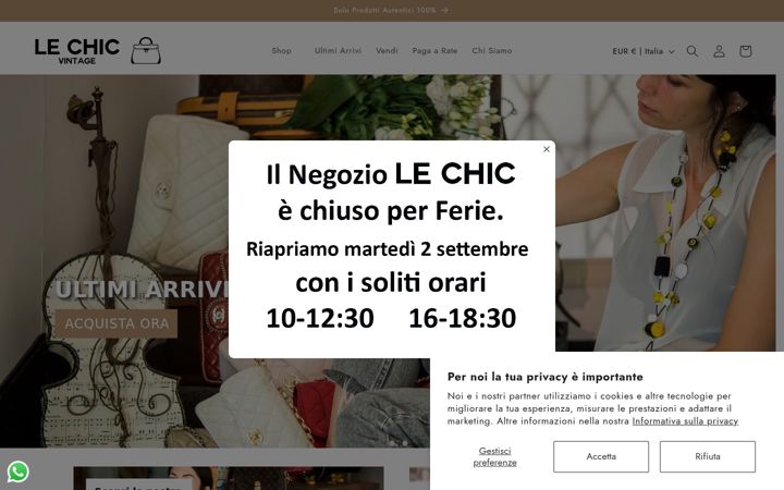 Screenshot of lechicpadova.it