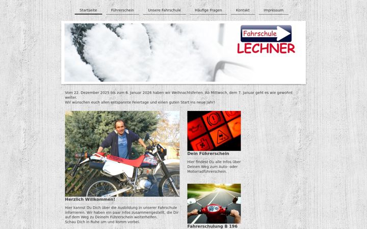 Screenshot of lechner-fahrschule.de