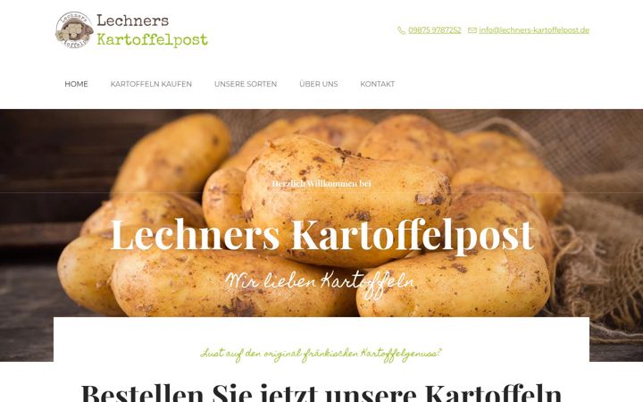 Screenshot of lechners-kartoffelpost.de