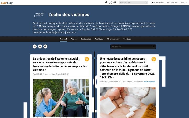 Screenshot of lechodesvictimes.com