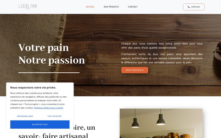 Screenshot of lechopain.ch
