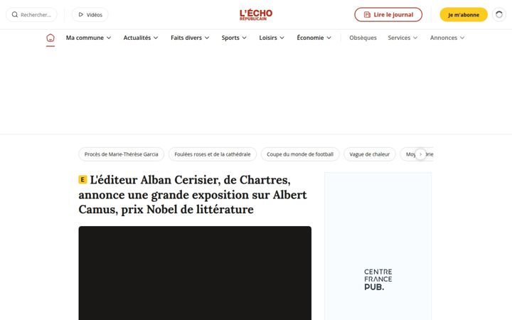 Screenshot of lechorepublicain.fr