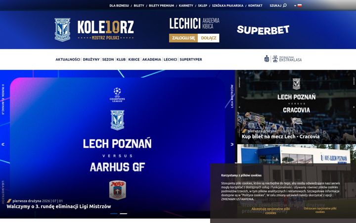 Screenshot of lechpoznan.pl